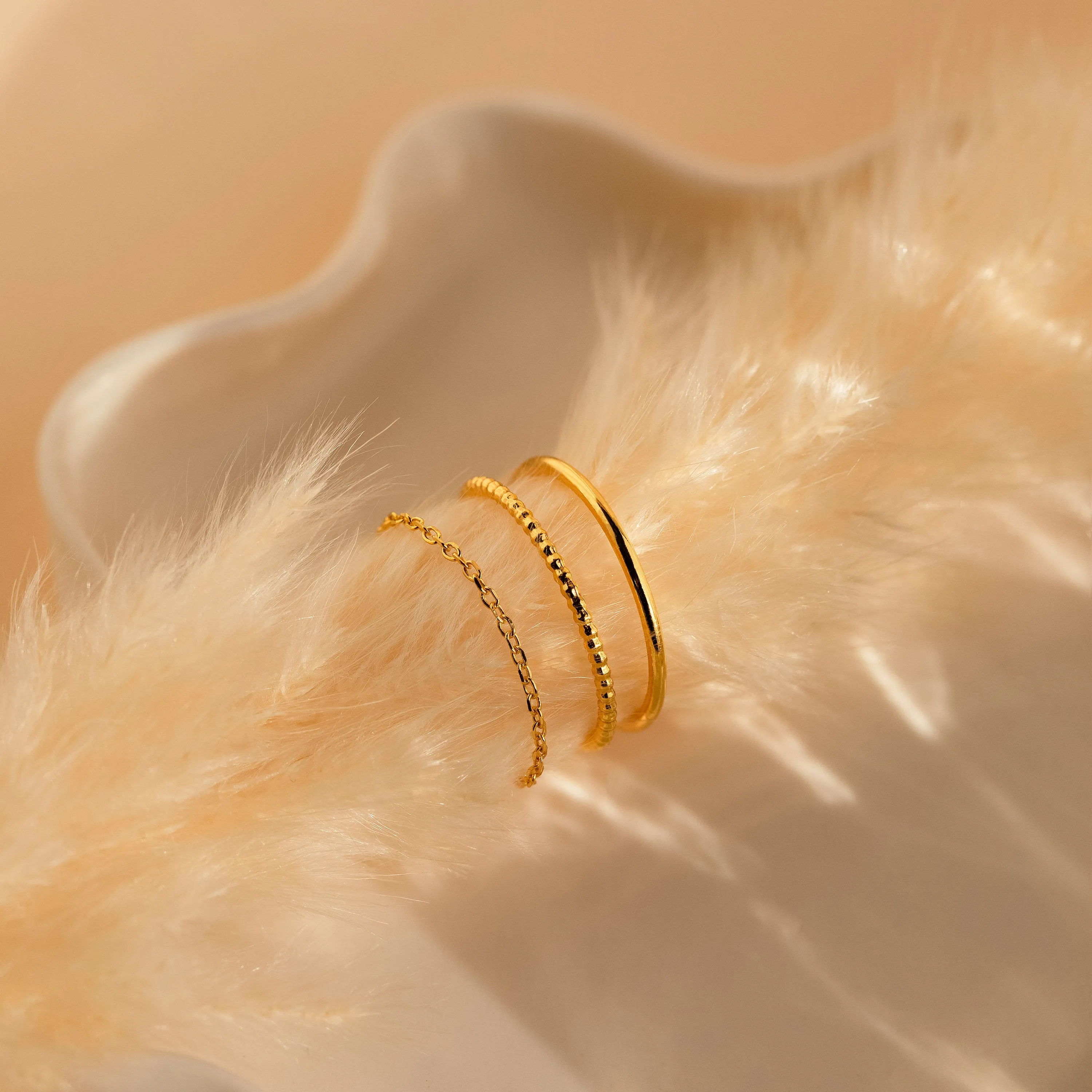 The Textured Stacking Ring Set