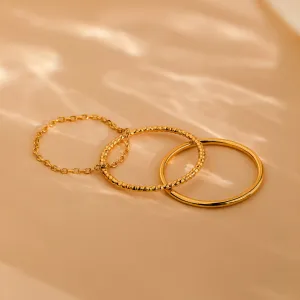 The Textured Stacking Ring Set