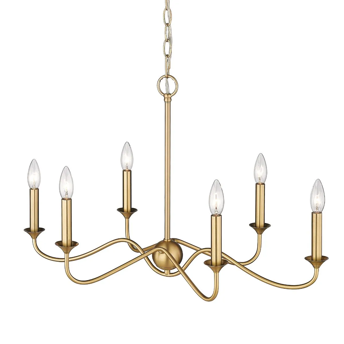 Tierney 29 in. 6 Lights Pendant Light Brushed Champagne Bronze Finish