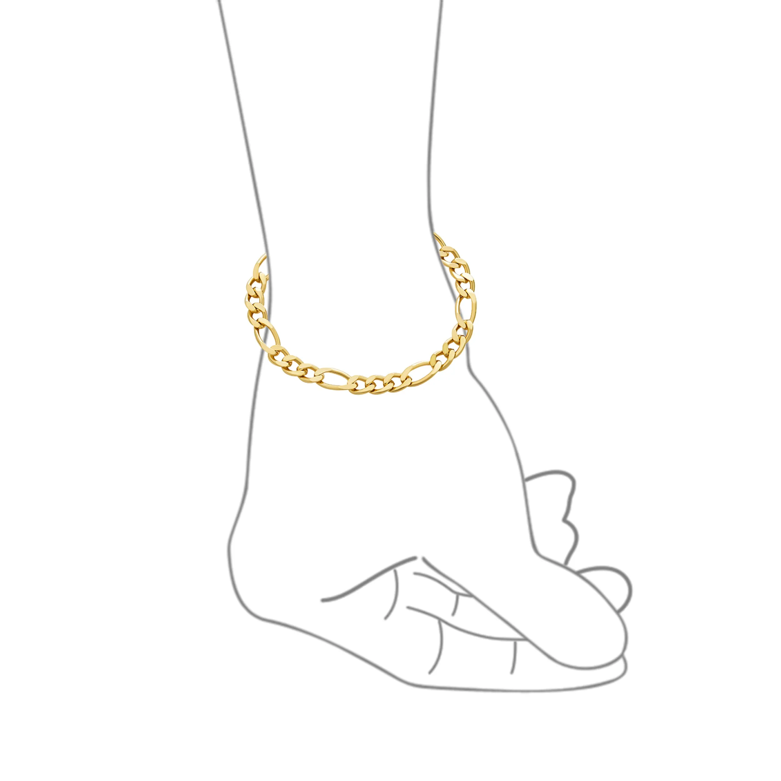 Traditional Men's 7MM Miami Cuban Chain Link Bracelet 18K Gold Plated 8-8.5 Inch