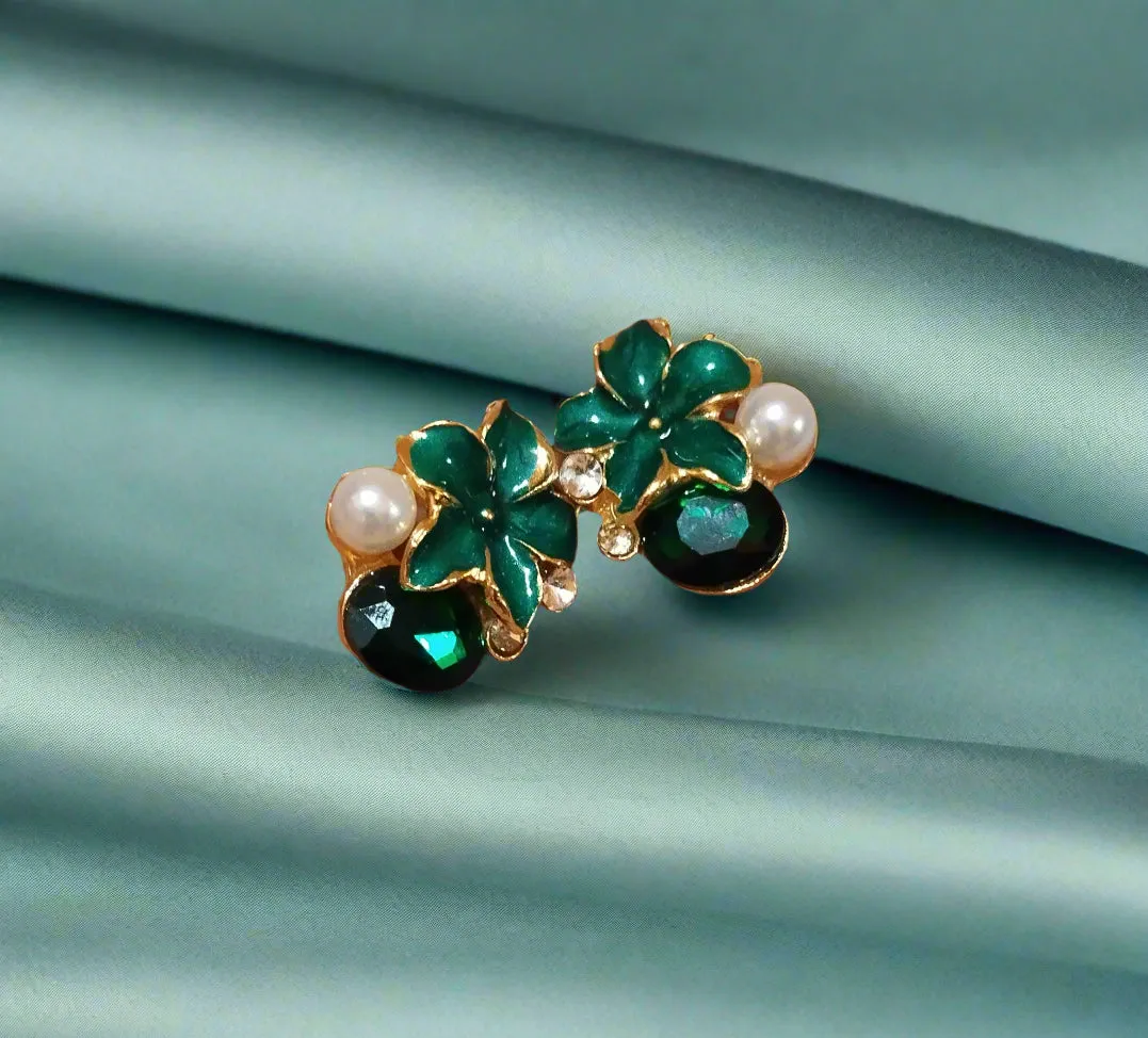 Trendy light weight shiny earring with korean western stylish danglers-h