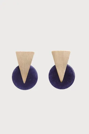 Triangle Disc Duet Earrings