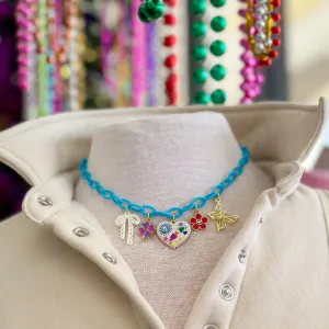 Turquoise Chain Charm Necklace