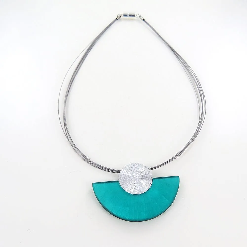 TURQUOISE HALF MOON NECKLACE