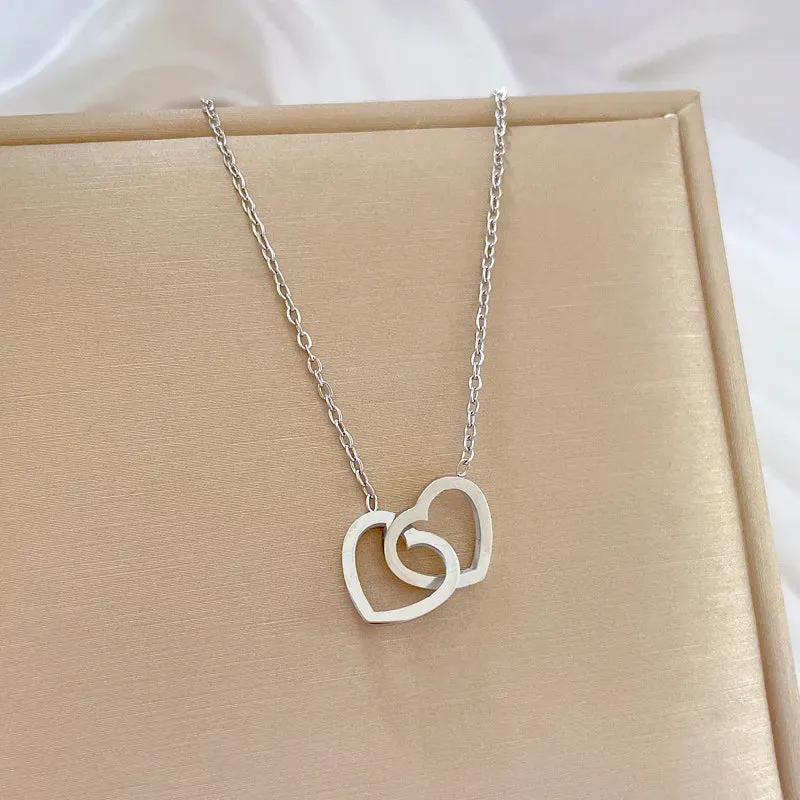 Unique and Elegant Copper-plated Gold Color Pendant Necklace, Perfect for Women's Fashion Accessories