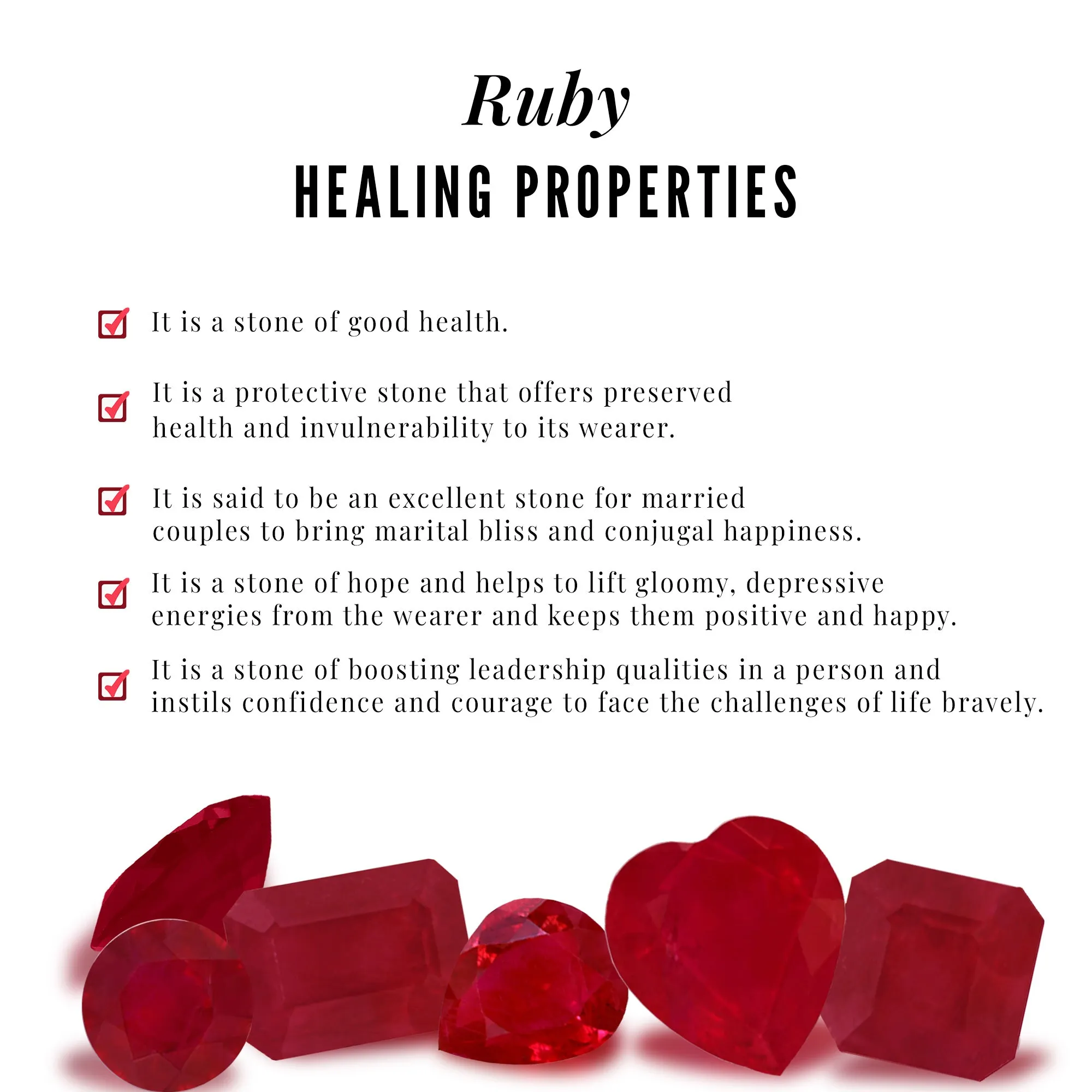 Unique Heart Infinity Pendant Necklace with Ruby
