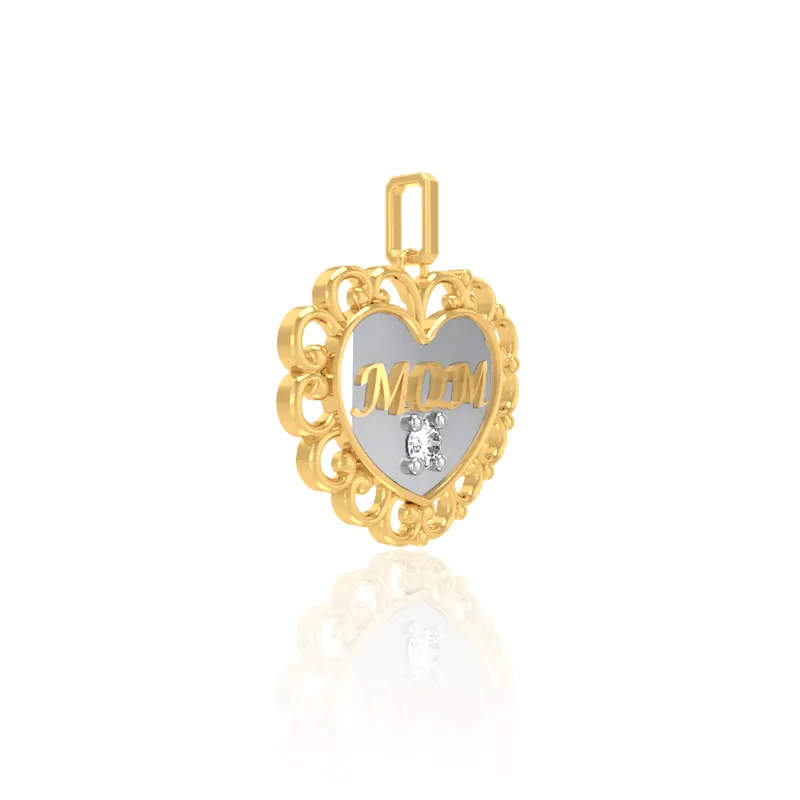 Unique Heart Mom Pendant