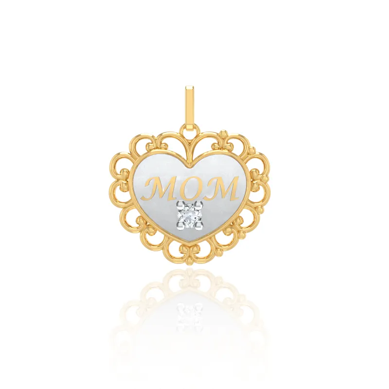 Unique Heart Mom Pendant