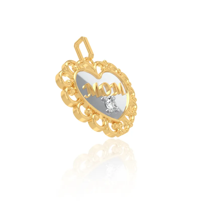 Unique Heart Mom Pendant