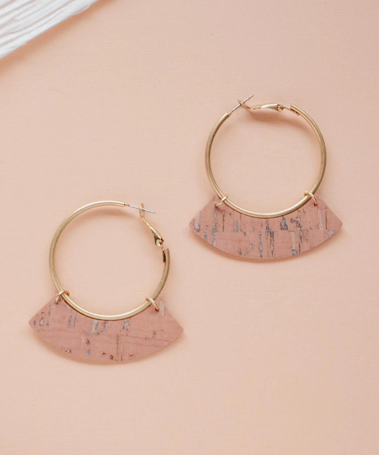 Vallejo Cork Hoop Earrings