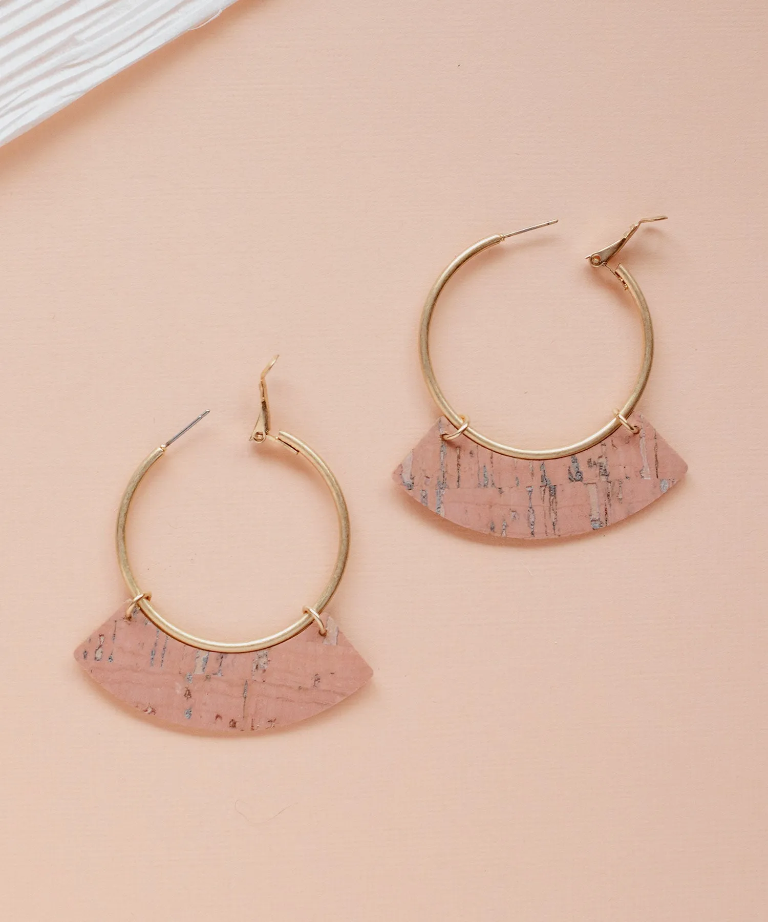 Vallejo Cork Hoop Earrings