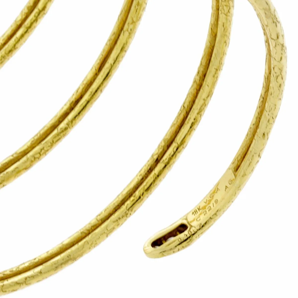 Van Cleef & Arpels Snake Wrap Bangle Diamond Bracelet