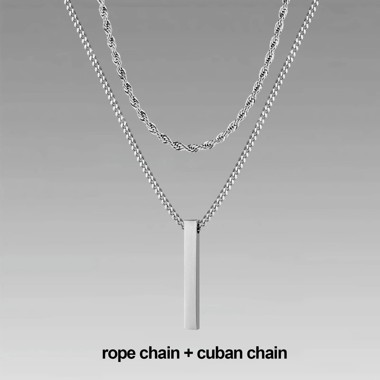 Vertical Bar Layered Necklaces
