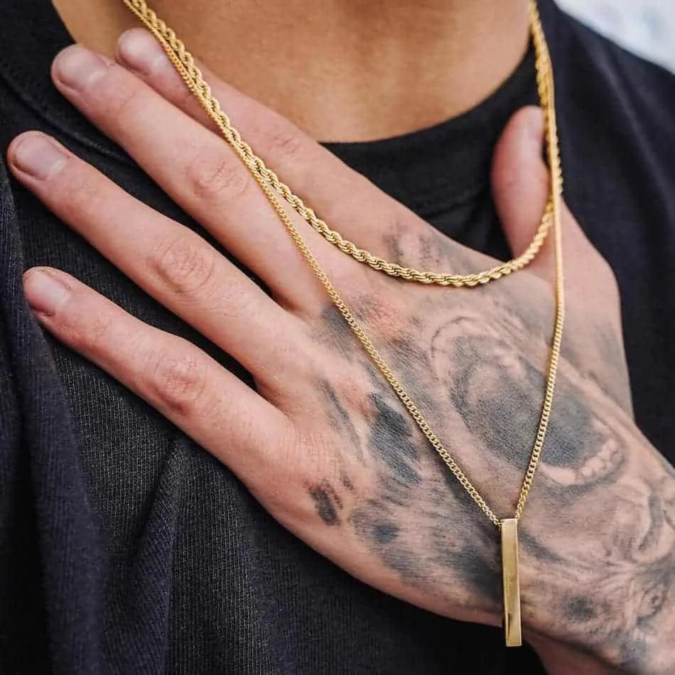 Vertical Bar Layered Necklaces