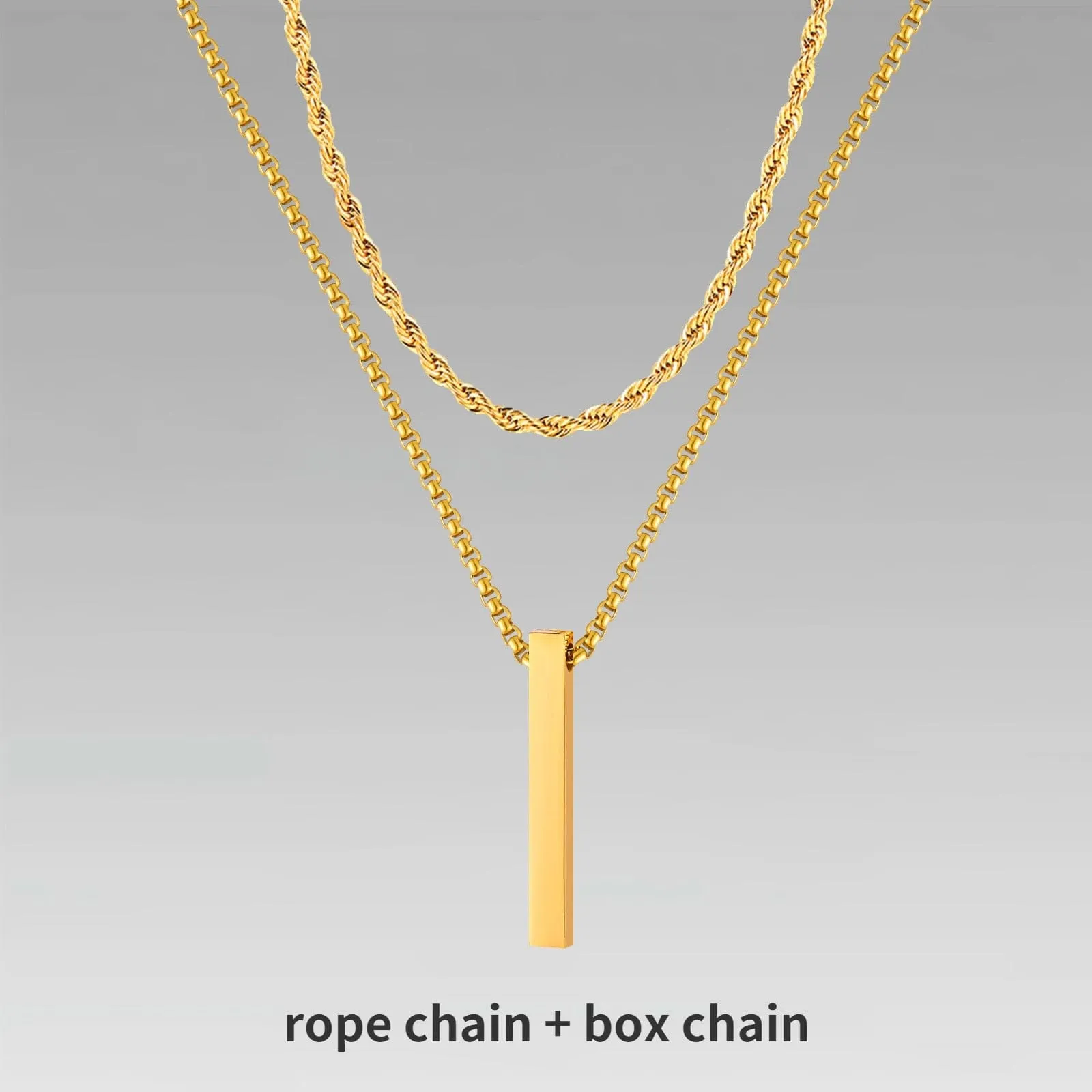 Vertical Bar Layered Necklaces