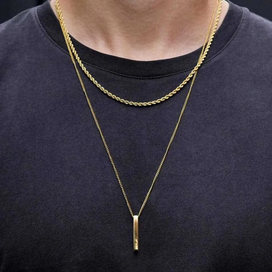 Vertical Bar Layered Necklaces