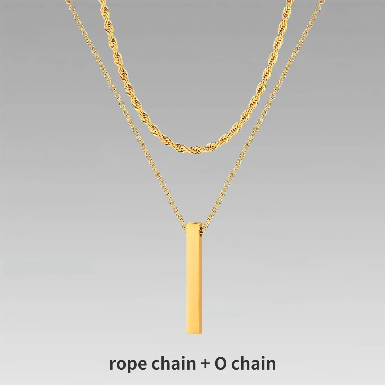 Vertical Bar Layered Necklaces