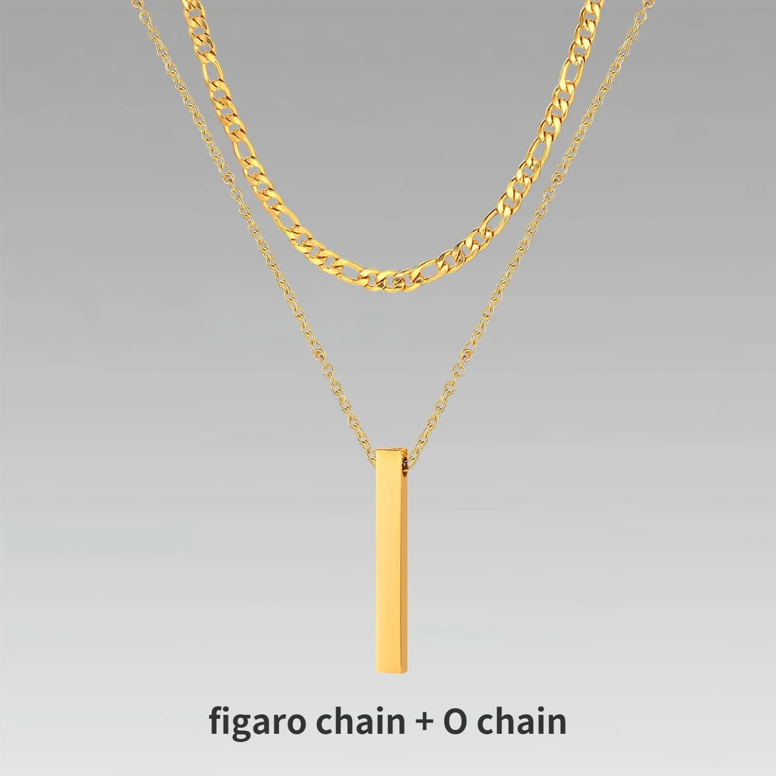 Vertical Bar Layered Necklaces