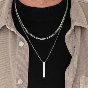 Vertical Bar Layered Necklaces