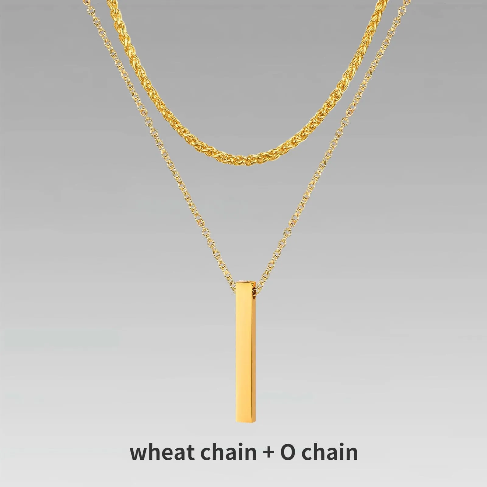 Vertical Bar Layered Necklaces