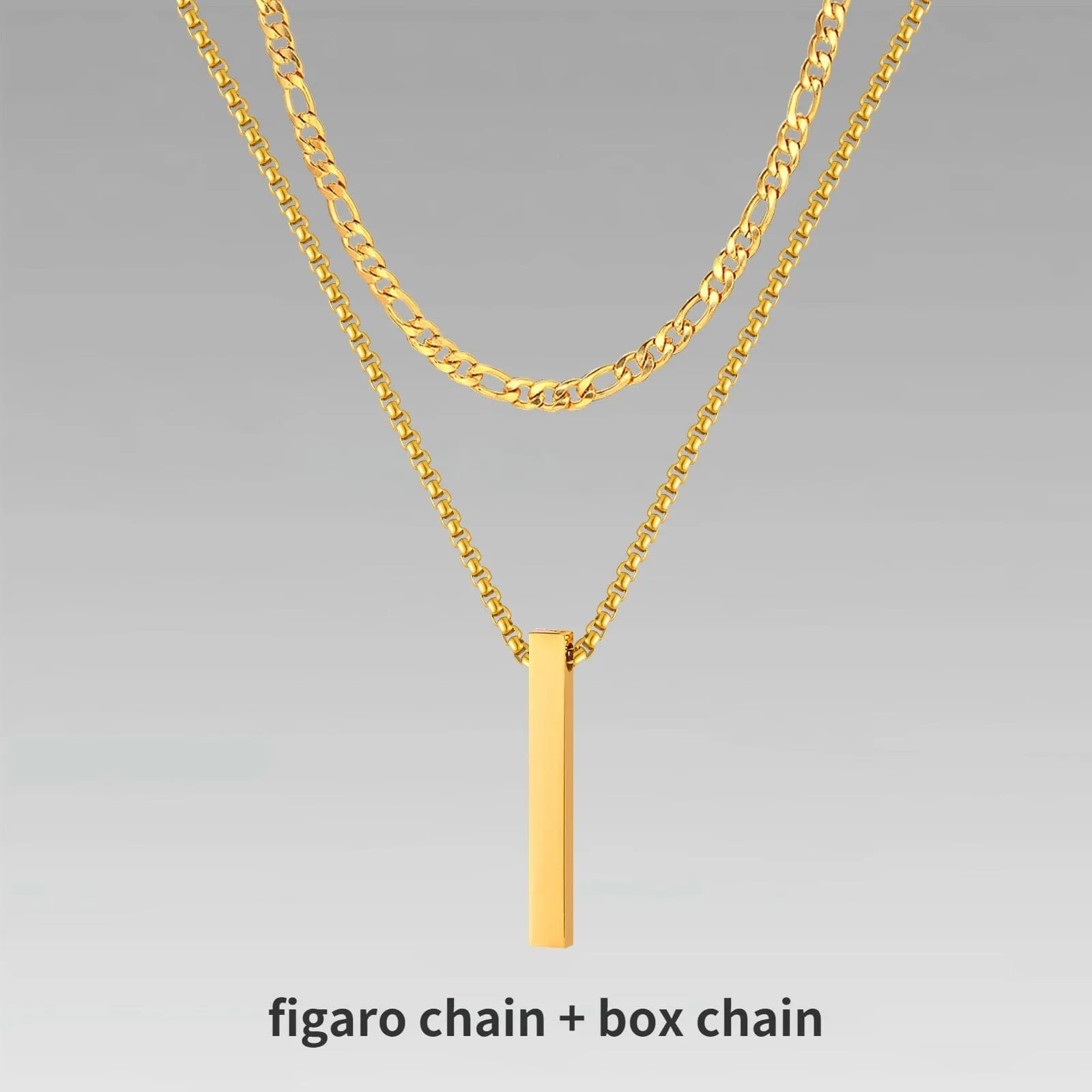 Vertical Bar Layered Necklaces