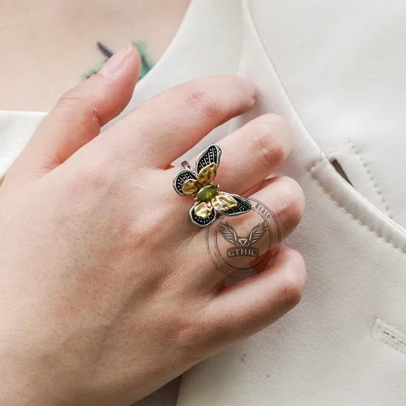 Vintage Butterfly Alloy Animal Open Ring