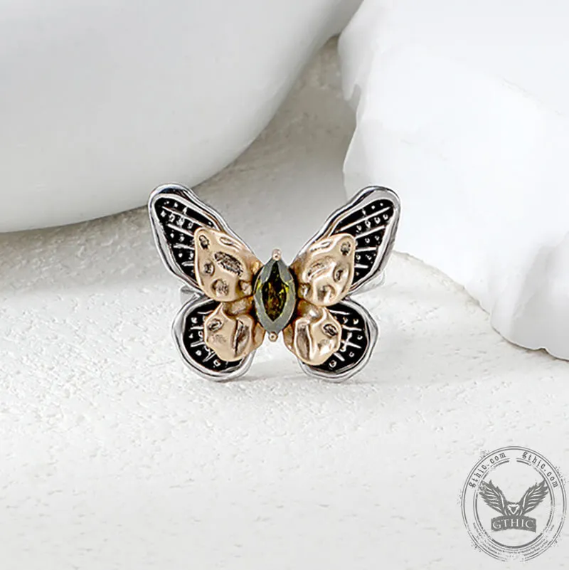 Vintage Butterfly Alloy Animal Open Ring