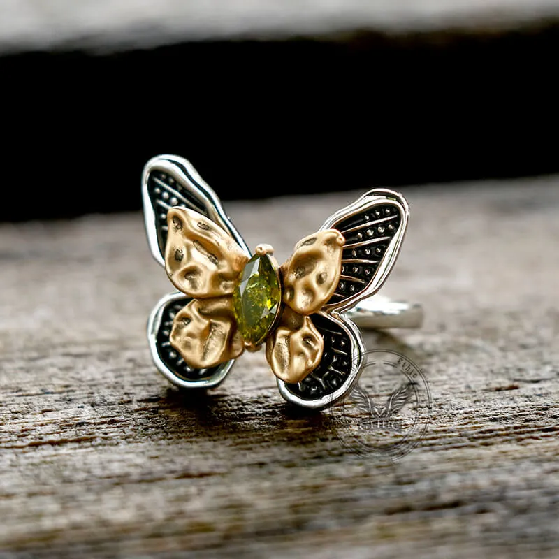 Vintage Butterfly Alloy Animal Open Ring