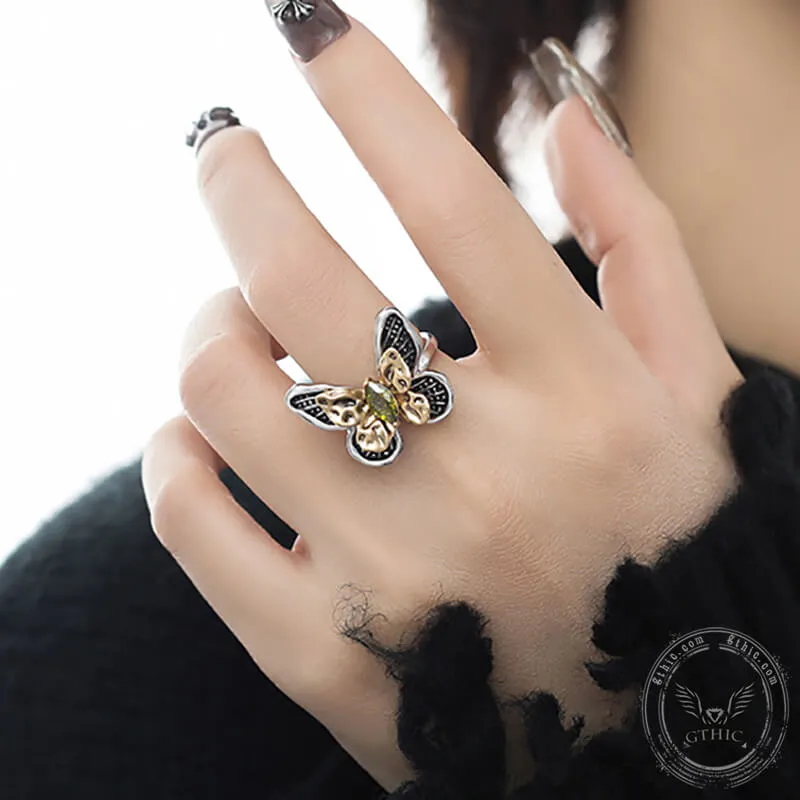 Vintage Butterfly Alloy Animal Open Ring