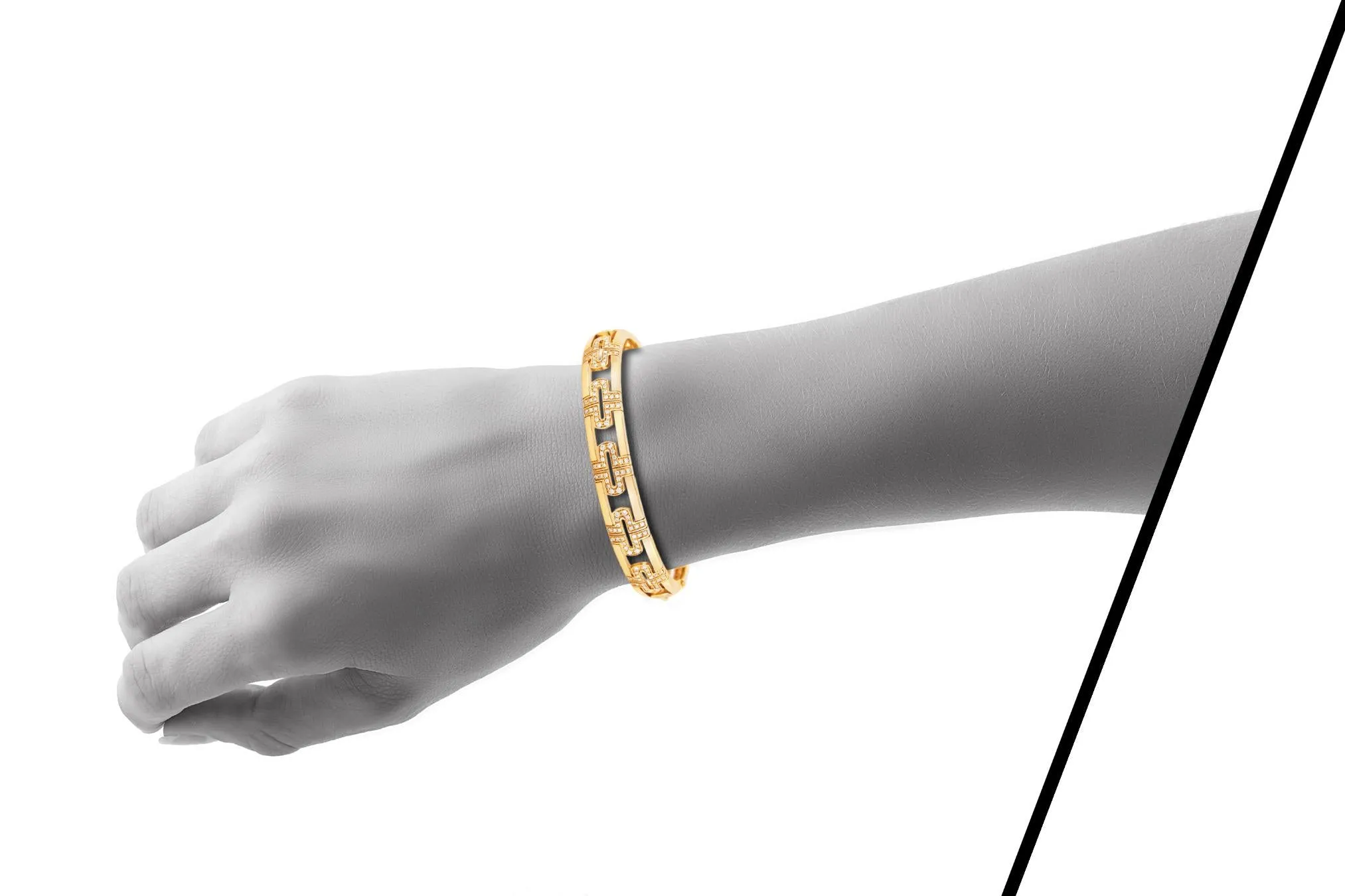 Vintage Bvlgari Parentesi Bracelet with Diamonds