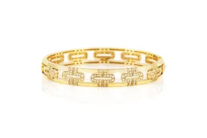 Vintage Bvlgari Parentesi Bracelet with Diamonds