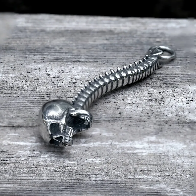 Vintage Vertebrae Skeleton Stainless Steel Bottle Opener Pendant