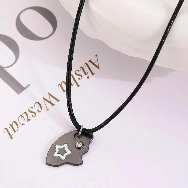 Wholesale Alloy Cartoon Colorful Circular Diamond Necklaces