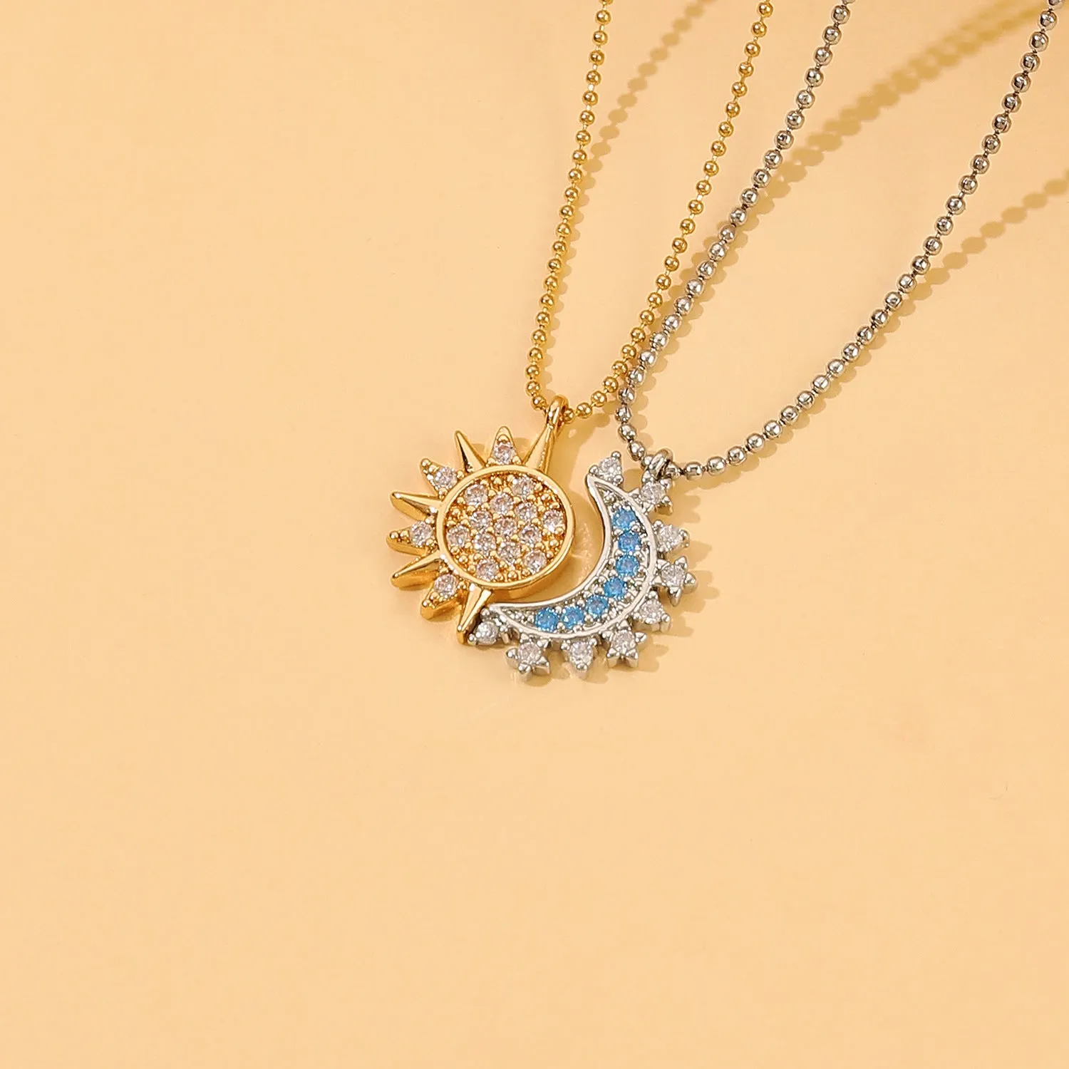 Wholesale Alloy Cartoon Colorful Circular Diamond Necklaces
