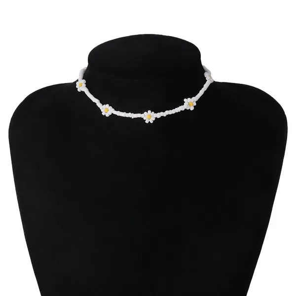 Wholesale colorful pearl flower necklace JDC-NE-KunJ057