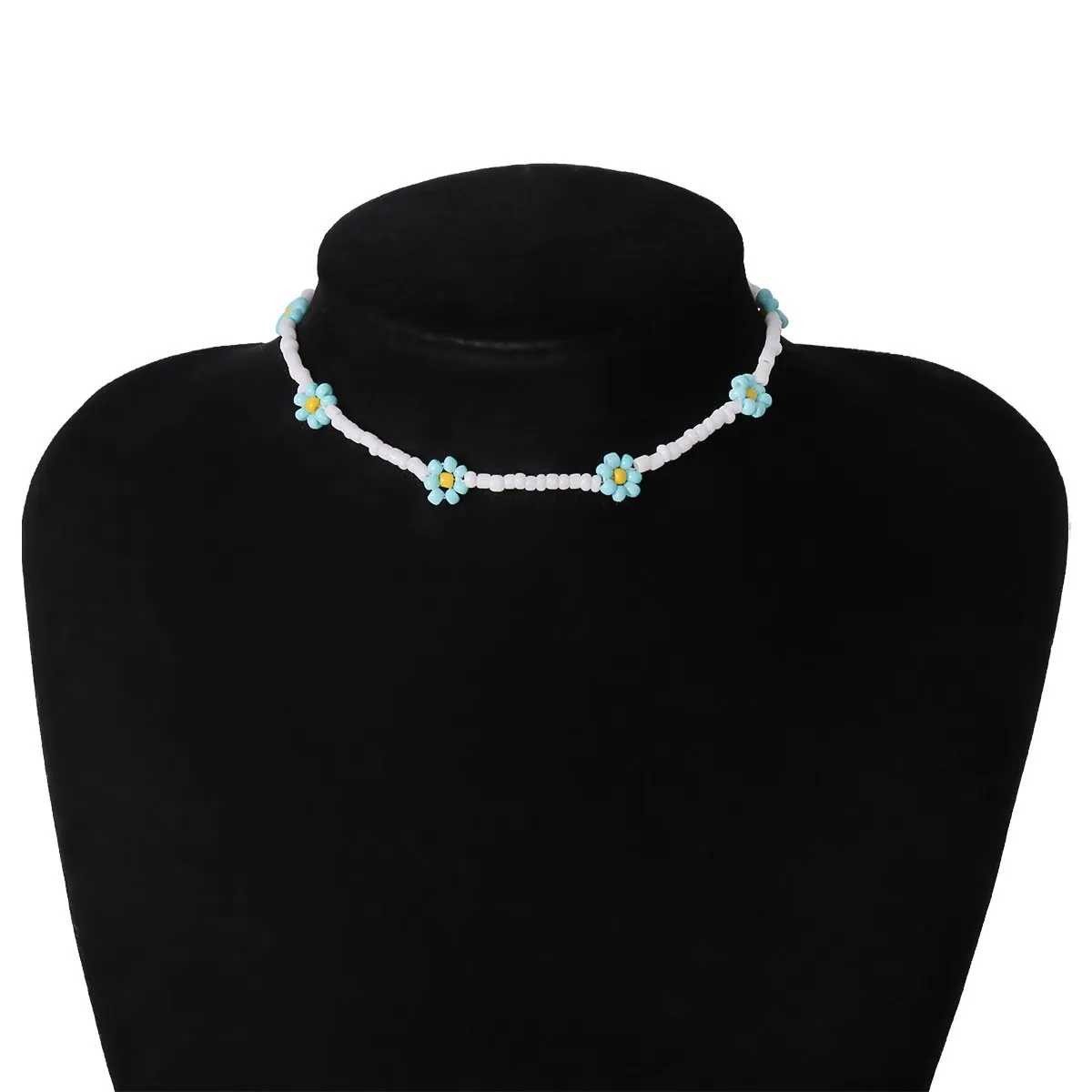 Wholesale colorful pearl flower necklace JDC-NE-KunJ057