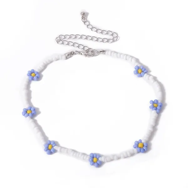 Wholesale colorful pearl flower necklace JDC-NE-KunJ057