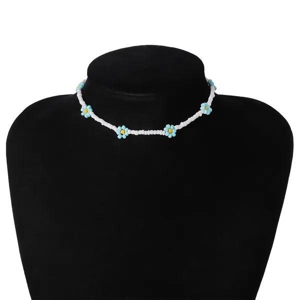 Wholesale colorful pearl flower necklace JDC-NE-KunJ057