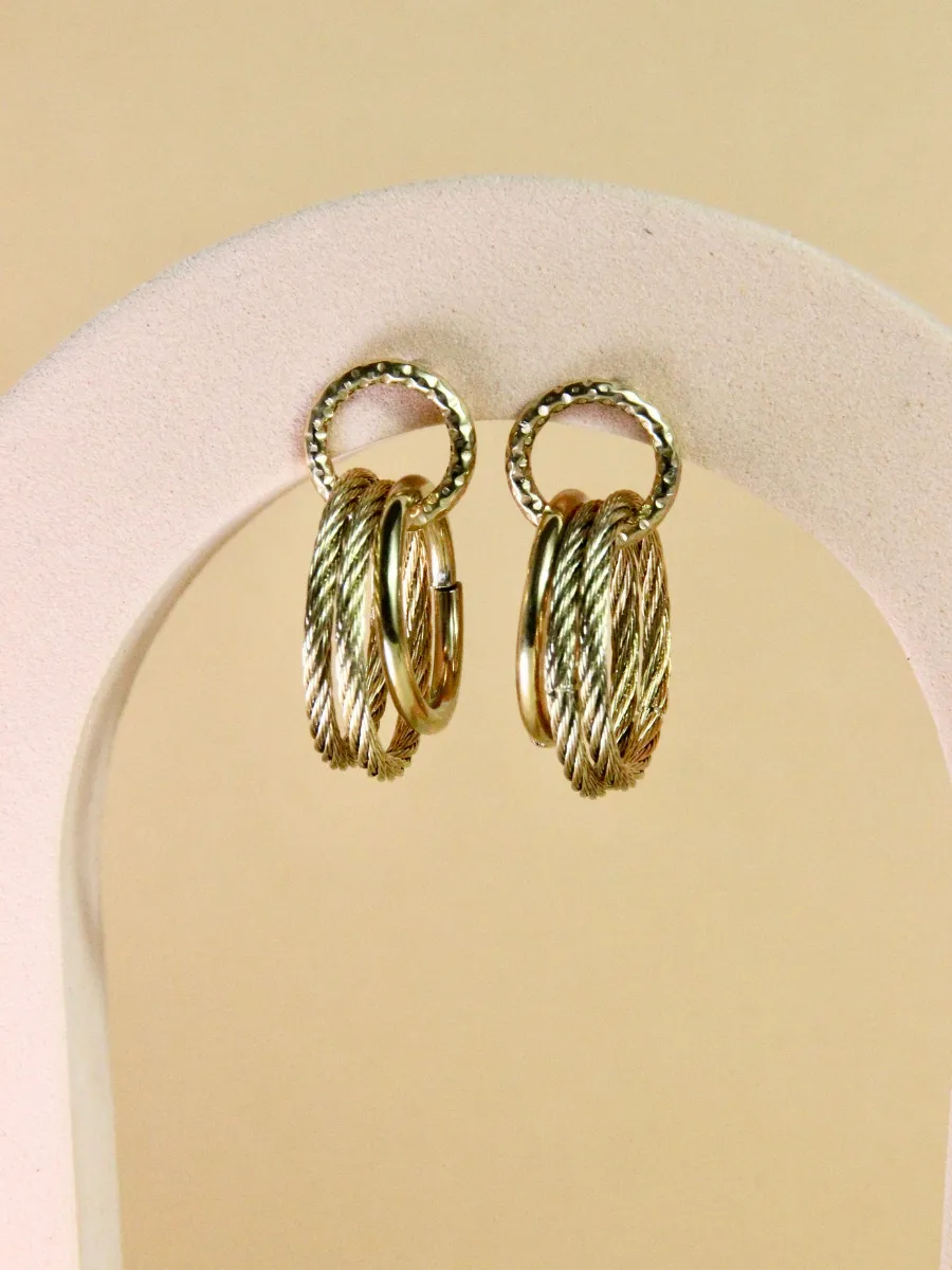 Willow earrings - boho chic hoop style in stainless steel