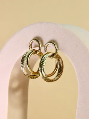 Willow earrings - boho chic hoop style in stainless steel