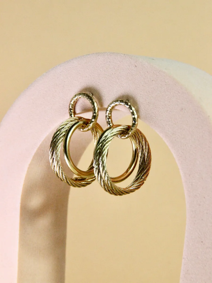 Willow earrings - boho chic hoop style in stainless steel