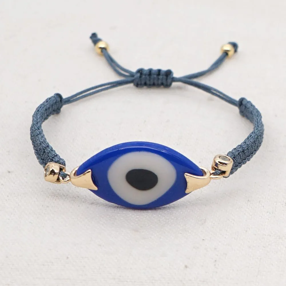 Women Turkish Evil Eye Bohemian Handmade Friendship Braided Rope Bracelets