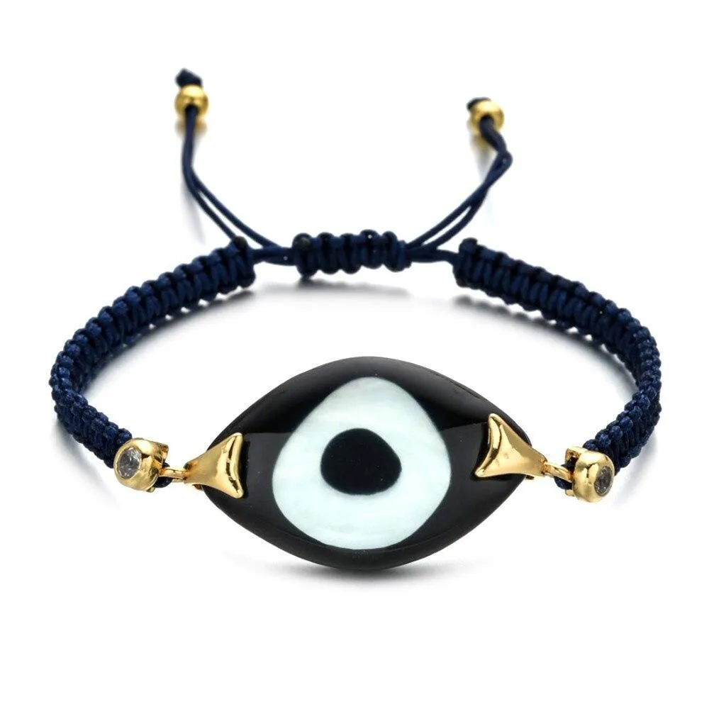 Women Turkish Evil Eye Bohemian Handmade Friendship Braided Rope Bracelets