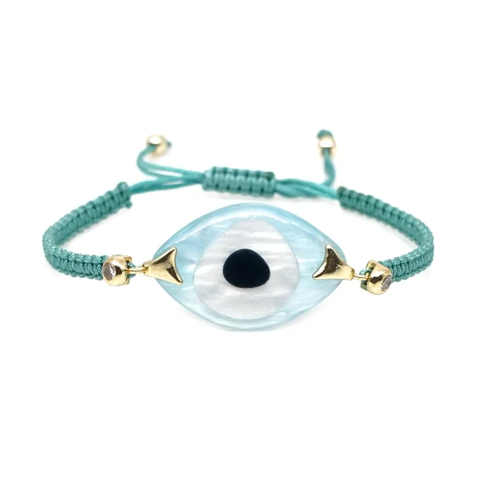 Women Turkish Evil Eye Bohemian Handmade Friendship Braided Rope Bracelets