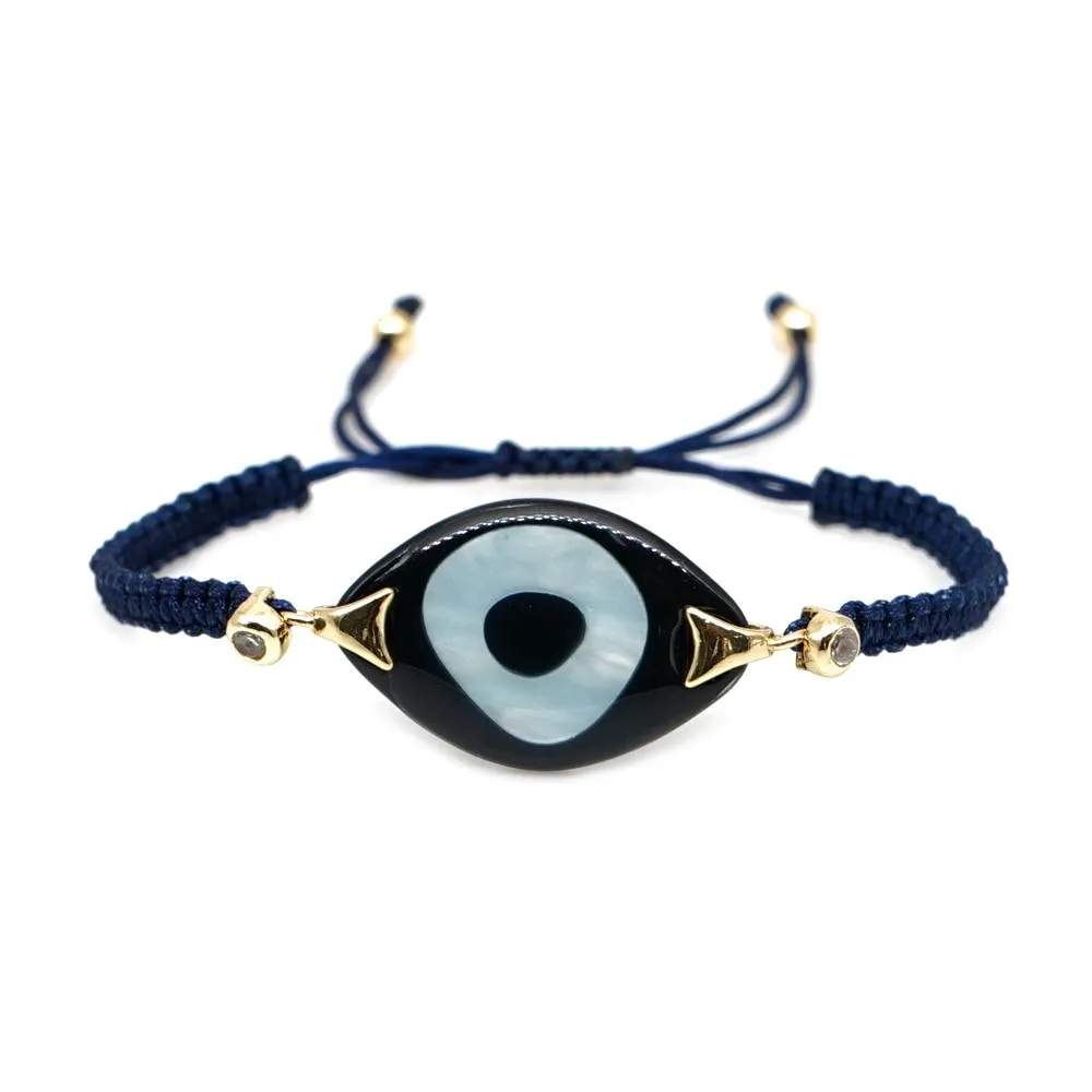 Women Turkish Evil Eye Bohemian Handmade Friendship Braided Rope Bracelets