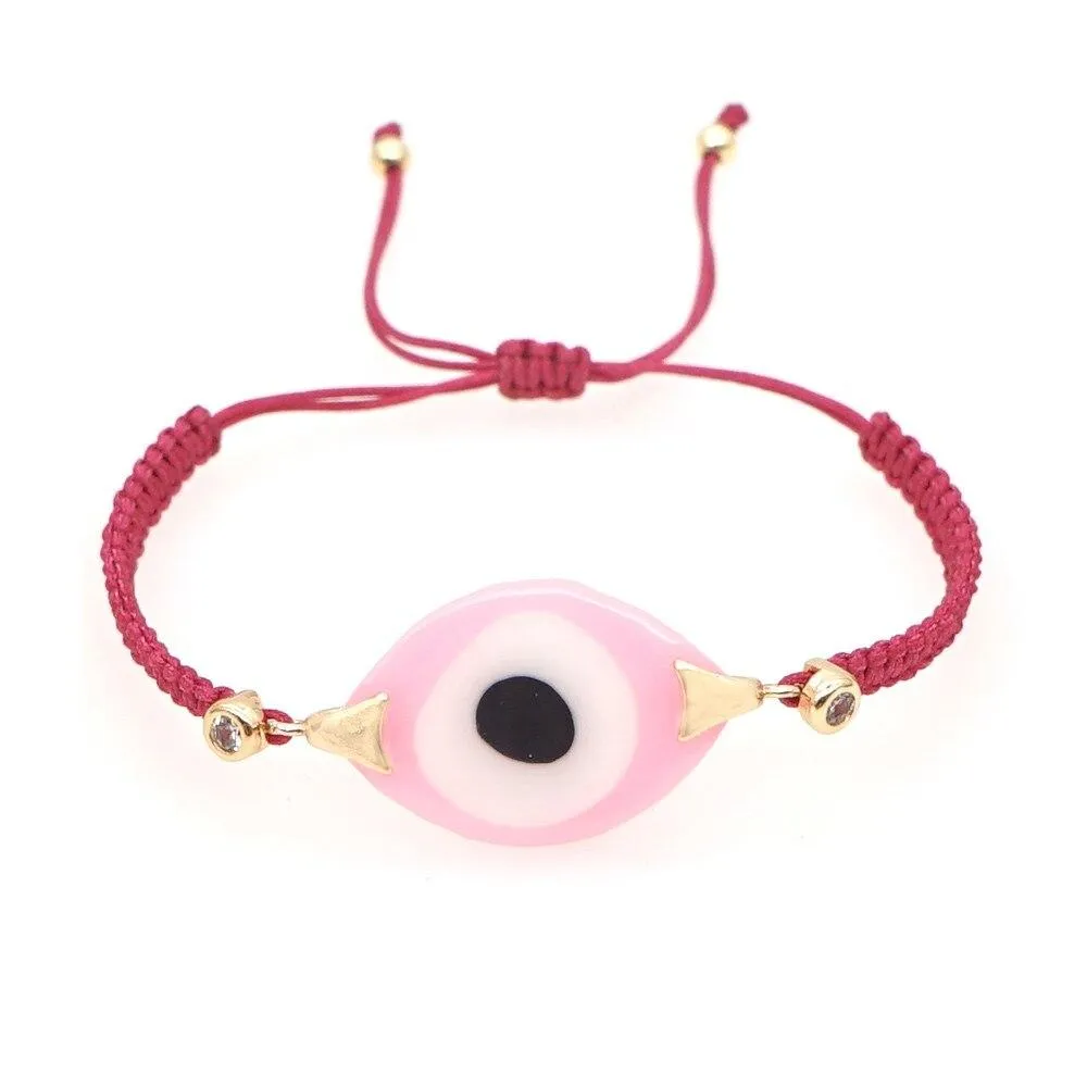 Women Turkish Evil Eye Bohemian Handmade Friendship Braided Rope Bracelets