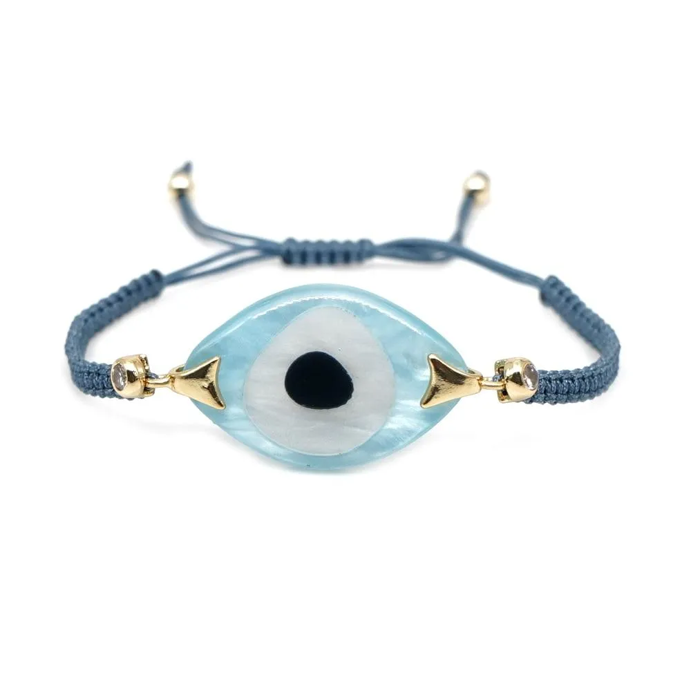 Women Turkish Evil Eye Bohemian Handmade Friendship Braided Rope Bracelets