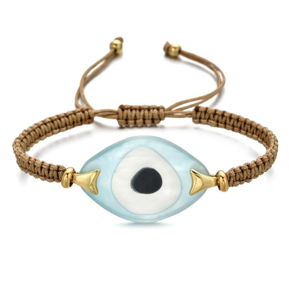 Women Turkish Evil Eye Bohemian Handmade Friendship Braided Rope Bracelets