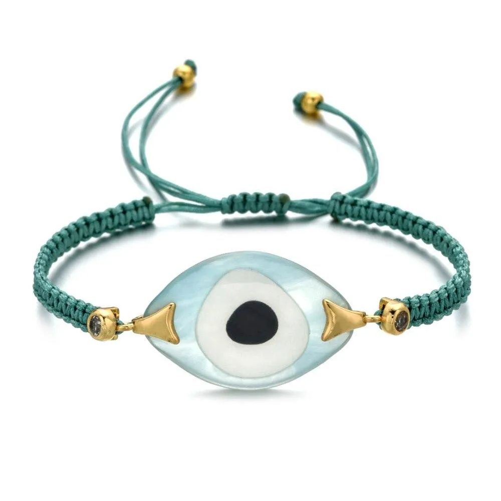 Women Turkish Evil Eye Bohemian Handmade Friendship Braided Rope Bracelets