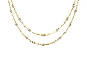 Yellow Gold Celeste Bezel Necklace